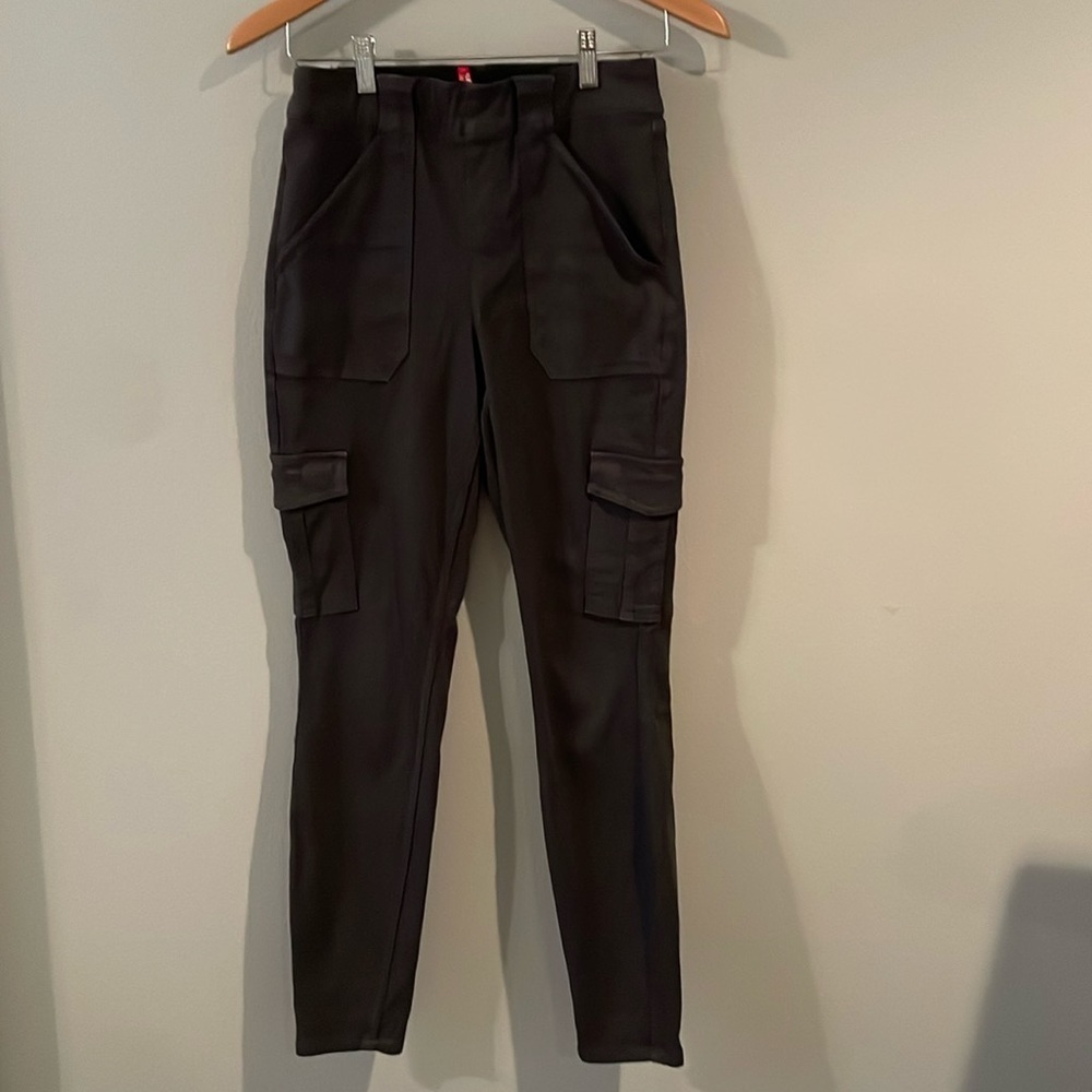 Spanx Stretch Twill Dark Gray Cargo Pants size M